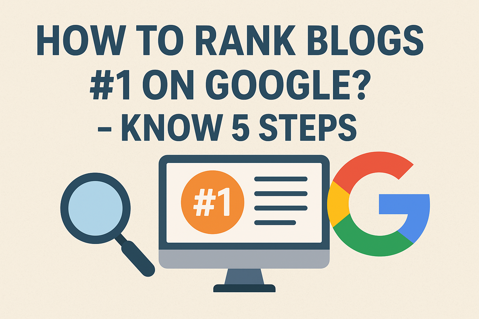 Rank blogs #1 on Google - 5 Steps